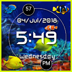 Cover Image of Download LED Digital Clock with Aquarium live wallpaper 1.1 APK