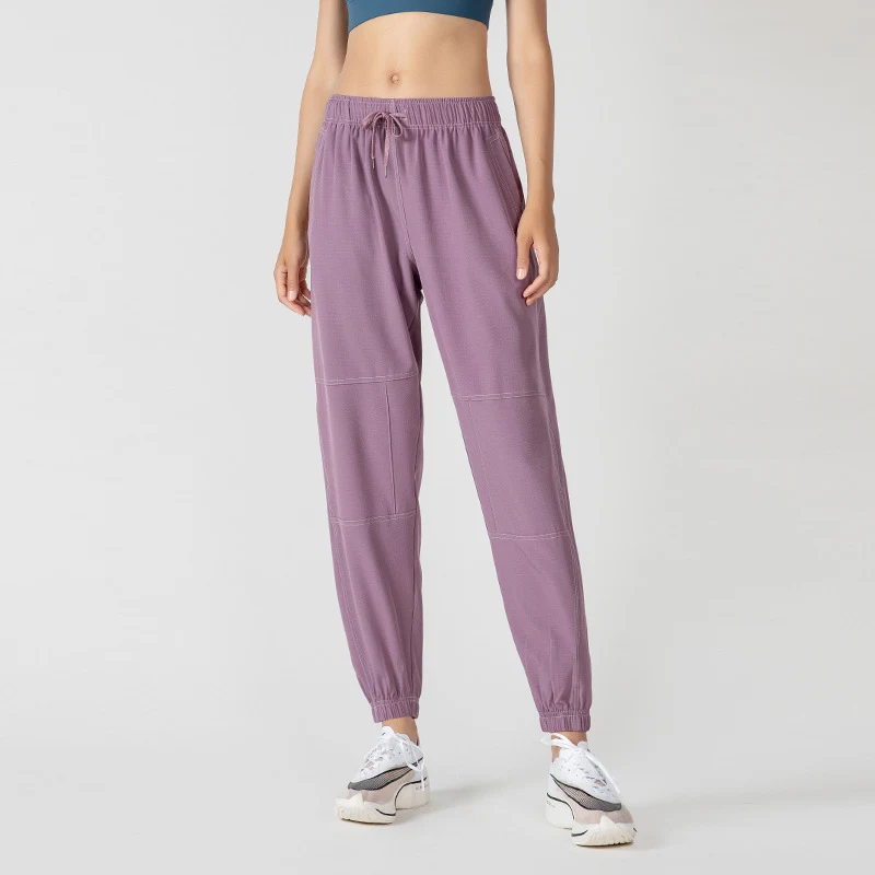Dames casual sportbroek, los, taps toelopend, afslankend, trendy fitness, voor een modieuze en comfortabele pasvorm