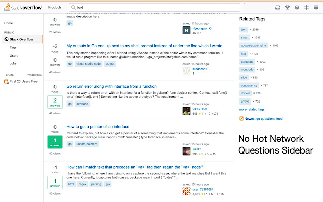 Hot Network Questions Remover chrome extension