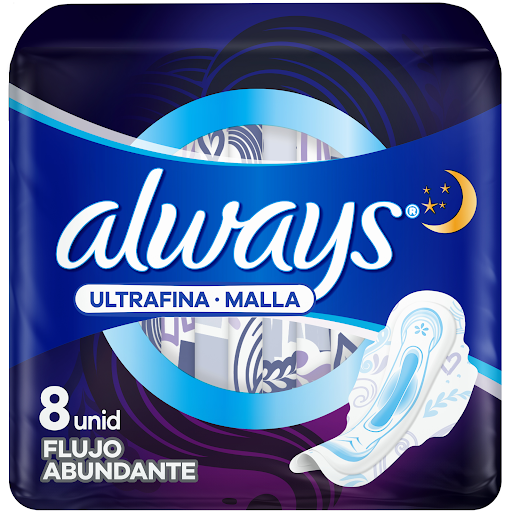 Toalla Sanitaria Always Noche Ultra Seca 8 Unidades Toalla Sanitaria Always Noche Ultra Seca 8Und 