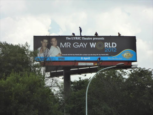 The billboard up on the M1 South in Johannesburg.