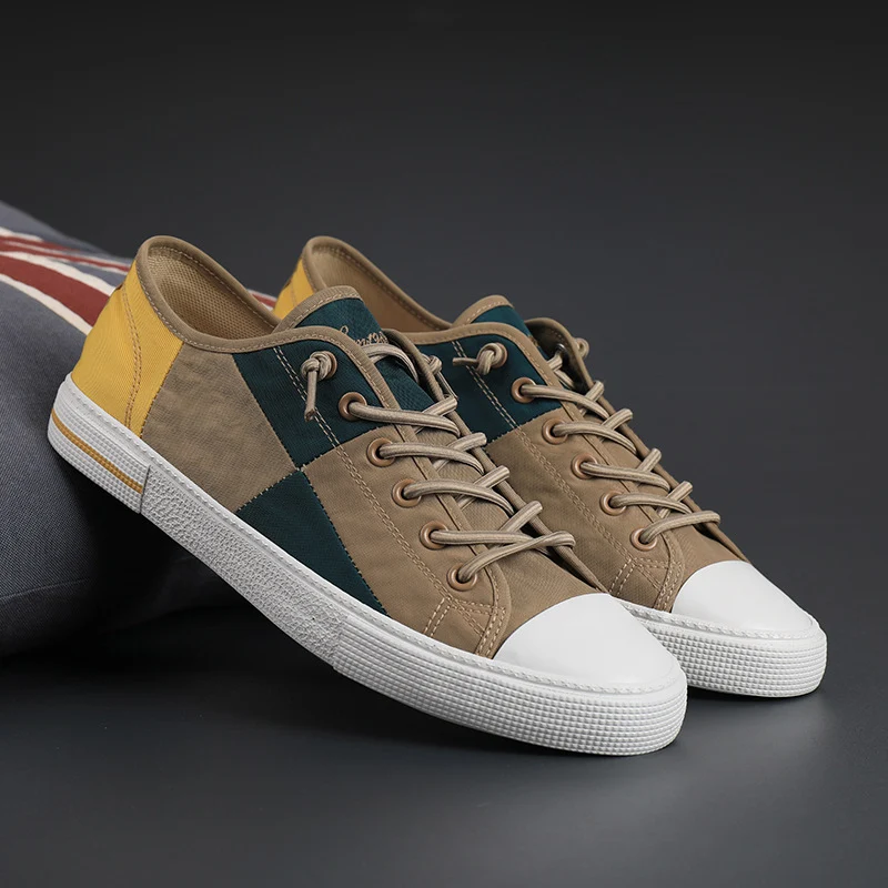 Title 2, Nuove Scarpe Casual Basse da Uomo in Tela, perf...