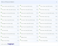 Flavours Bakers menu 1