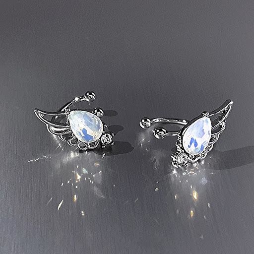 Title 3, Fantasy Crystal Wings Female Ear Clip Sparkling...