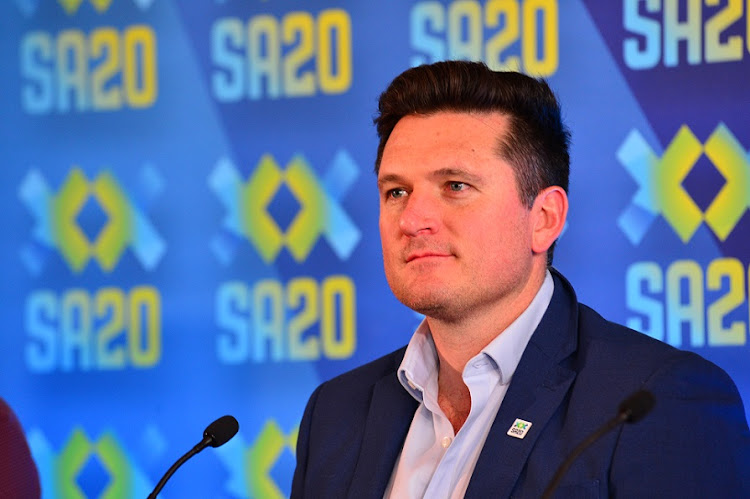 SA20 commissioner Graeme Smith during the competition's player auction at Cape Town International Convention Centre on September 19 2022.