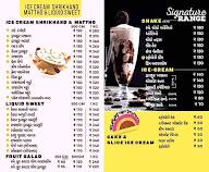 NIC ICE Creams menu 1