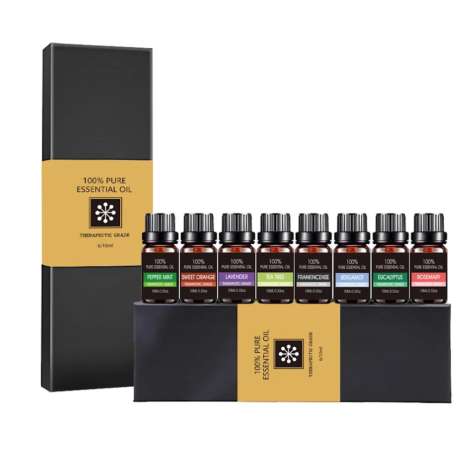 Biologische Essentiële Oliën Set Top Verkoop Natuurlijke Therapiekwaliteit Aromatherapie Olie Cadeauset voor Diffuser Ontspanning.
