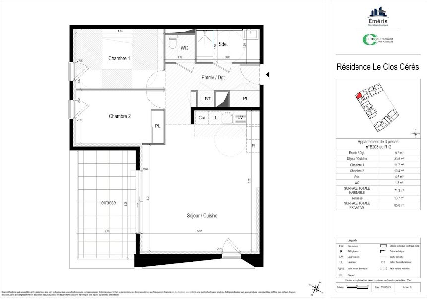 Vente appartement 3 pièces 71 m² à Mauguio (34130), 320 000 €