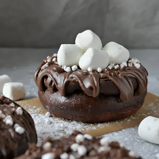 Belgian Chocolate Marshmallow Brownie Doughnut