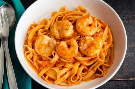 Prawns Arebiata Red Sauce Pasta