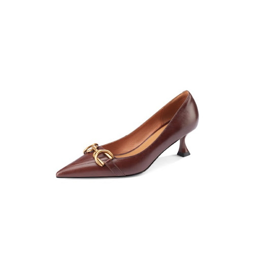 Title 5, Womens Pointed Toe Mid-heel Slip-on Shoes with...