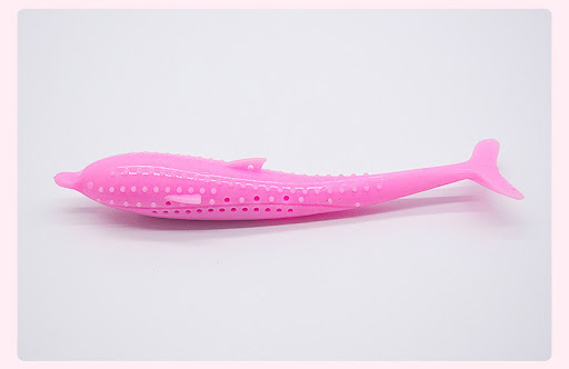 Title 2, Silicone Fish Pet Toy for Teeth Cleaning and Mo...