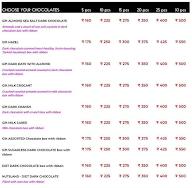 The Twenty Handmade Chocolates menu 7