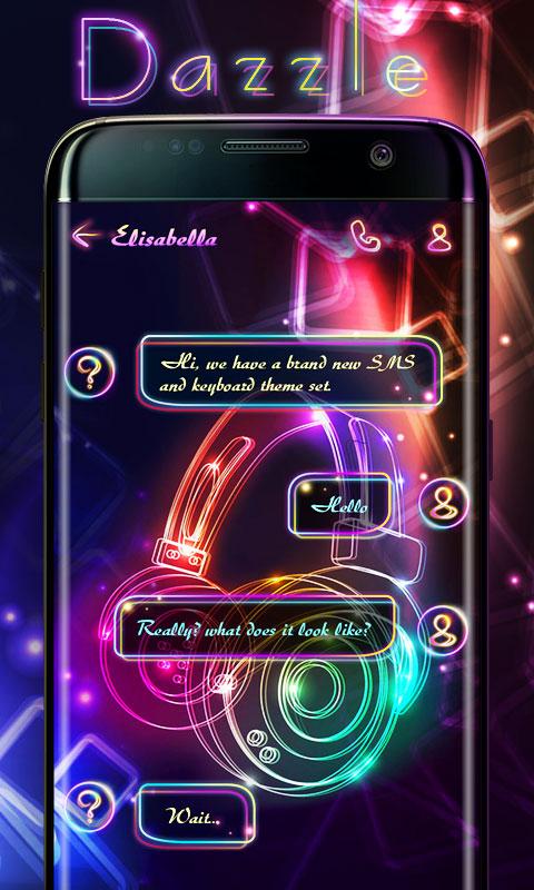Android application (FREE) GO SMS DAZZLE THEME screenshort