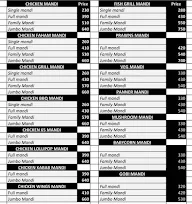 Mallu's Mandhi Biryani (1987) menu 2