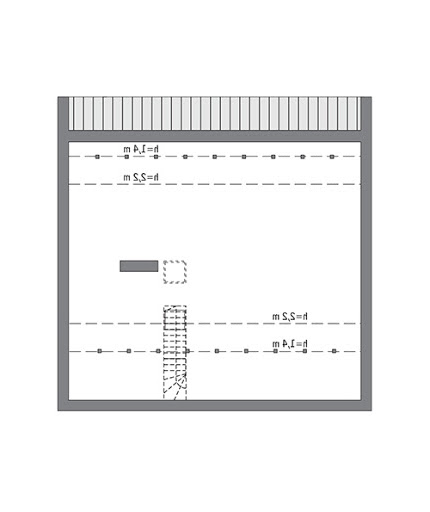 Przejrzysty - wariant V - C365e - Rzut poddasza do indywidualnej adaptacji (80,0 m2 powierzchni użytkowej)