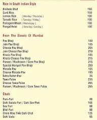 Shree Sunders menu 5