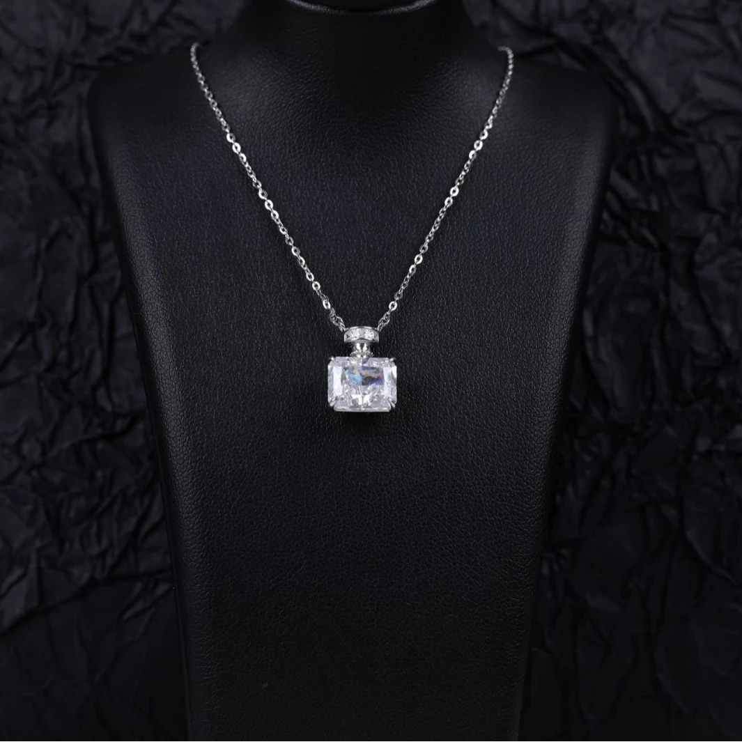 Title 2, S925 geometrische hanger ketting, hoogwaardig e...