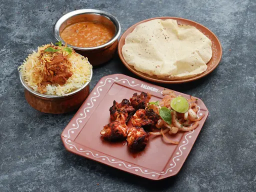 Mini Chicken Biryani + Mini Chicken Village Kebab + Dal + Phulka