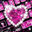 アプリのダウンロード Pink Diamond Heart keyboard をインストールする 最新 APK ダウンローダ