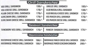 Sandwich Maker menu 