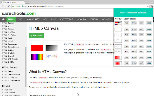 Canvas downloader. Find and export.