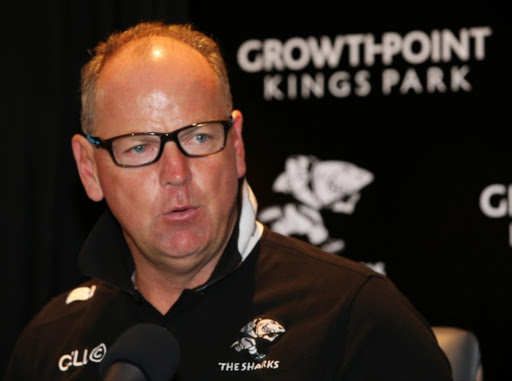 Jake White (Sharks Director of Rugby) of the Cell C Sharks during the Cell C Sharks press conference at Growthpoint Kings Park on May 28, 2014 in Durban, South Africa. (Photo by Steve Haag/Gallo Images)