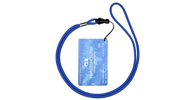 A detachable lanyard to keep your cruise card at the ready.