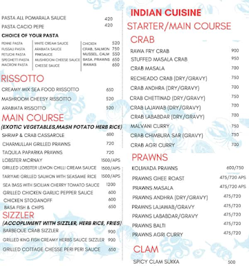 Crab House Mumbai menu 