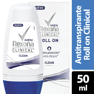 //Desodorante Rexona Men   Clean Roll-On x50ml 
