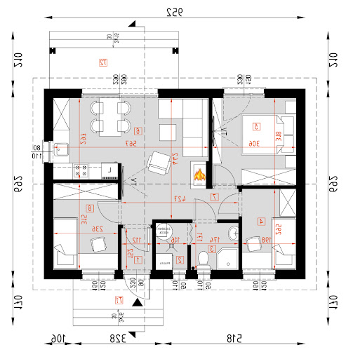 D326 - WT2021 - wersja drewniana - Rzut parteru