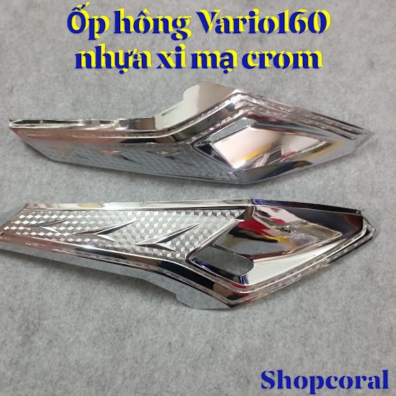 Ốp Hông Vario 160 Nhựa Xi Mạ Crom Bóng Sáng