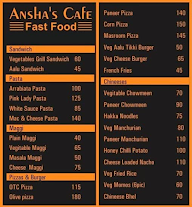 Ansha's Cafe menu 1