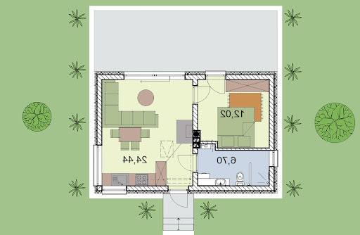 L-314 drewniany - Rzut parteru