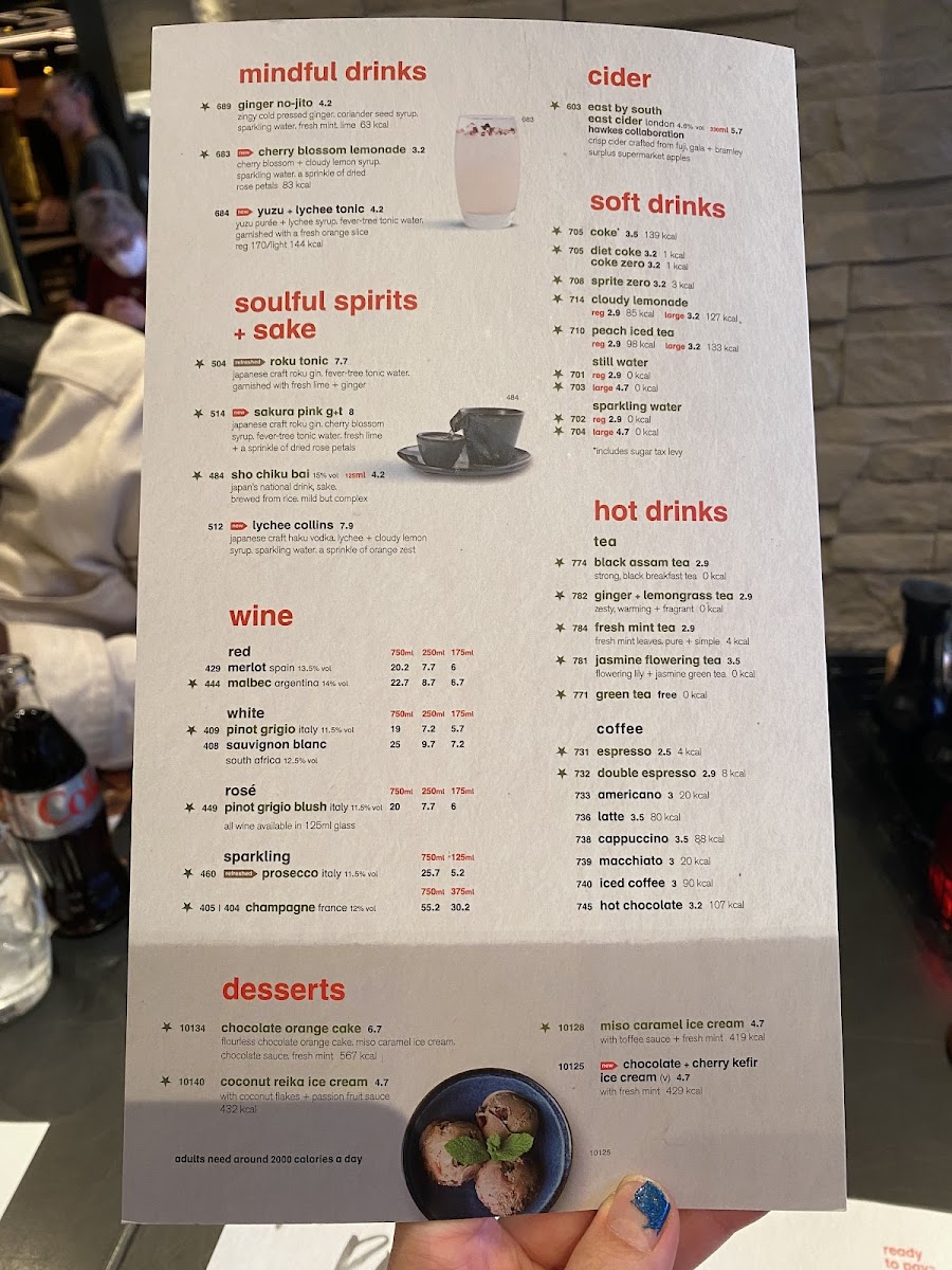 Wagamama gluten-free menu