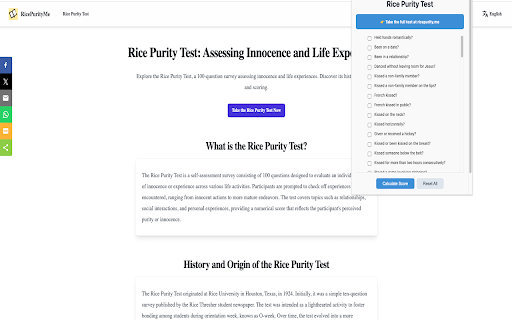 Rice Purity Test