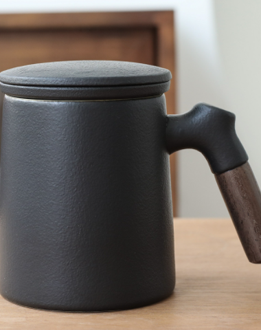 Ceramic Water Separation Tea Cup wi - 3