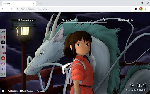 Spirited Away Haku and Chihiro Wallpapers New Tab