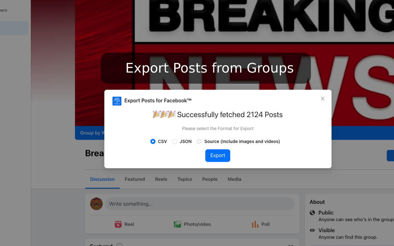 Export Posts for Facebook™ Preview image 4