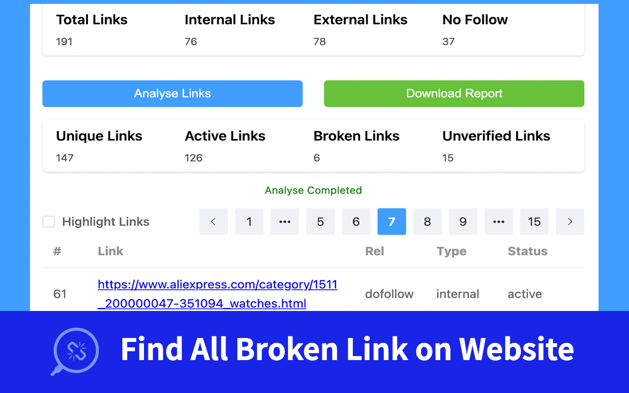 website broken link and 404 error checker Preview image 4