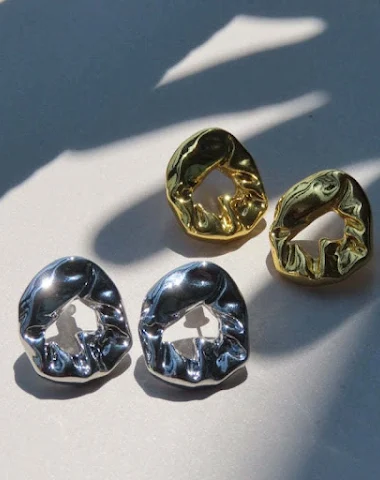 Boucles d'oreilles simples en or 18 - 2