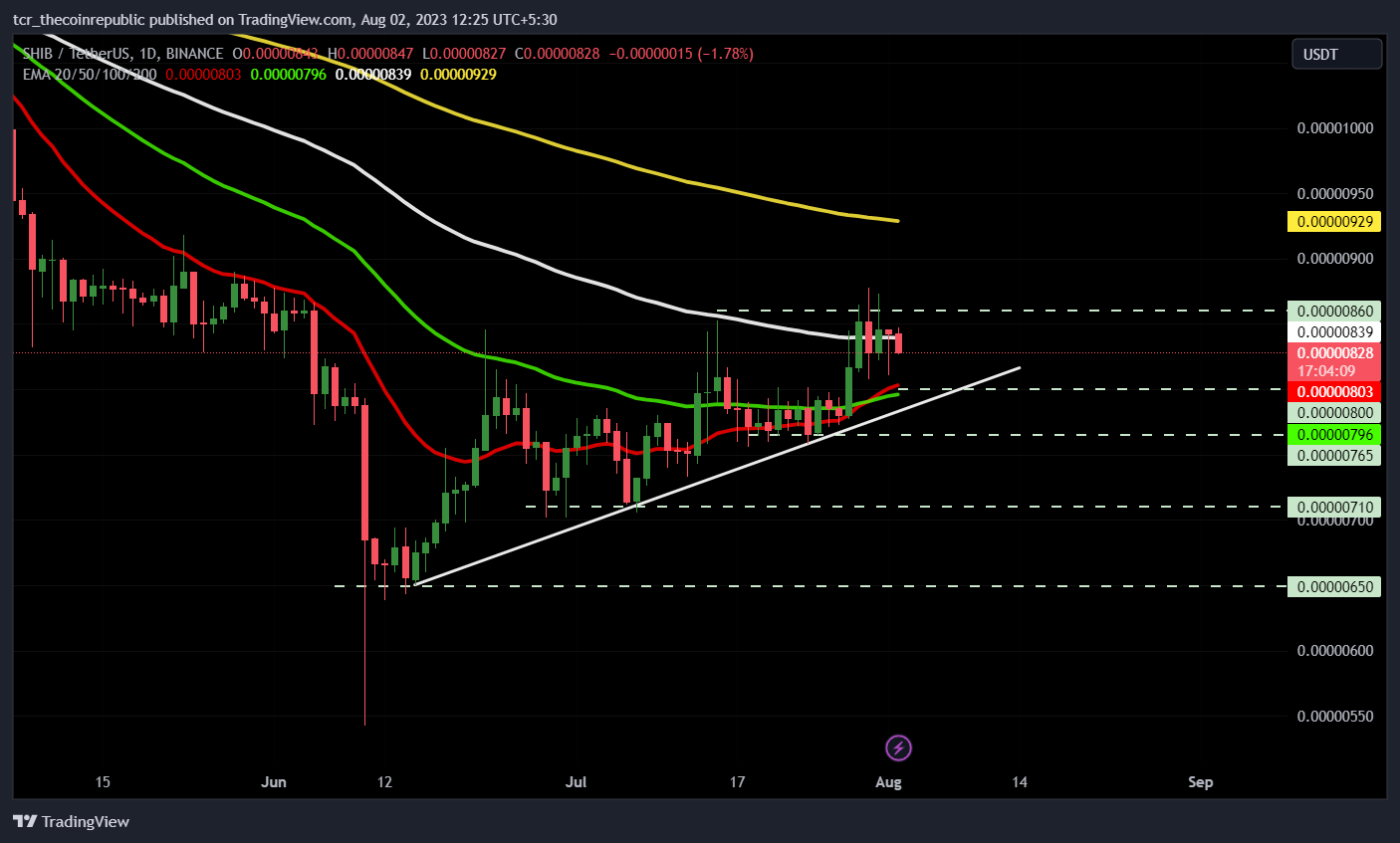 Shiba Inu Price Prediction: SHIB Price Retraces Toward $0.000008