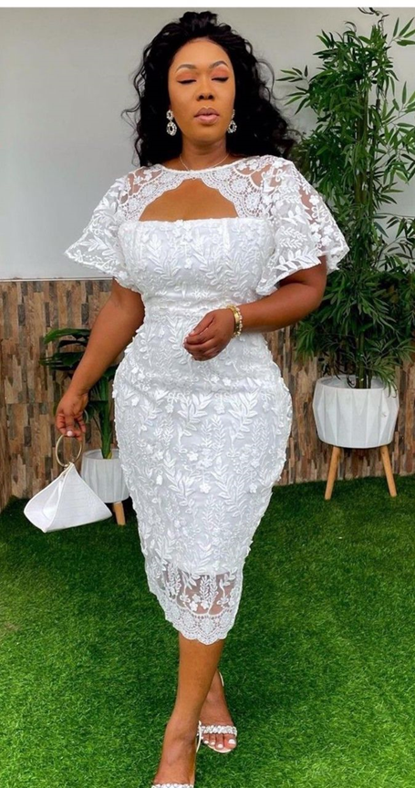 White lace gown styles 2022