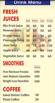 Juice Junction menu 1