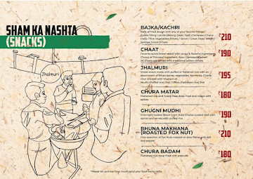 The Chhaunk menu 