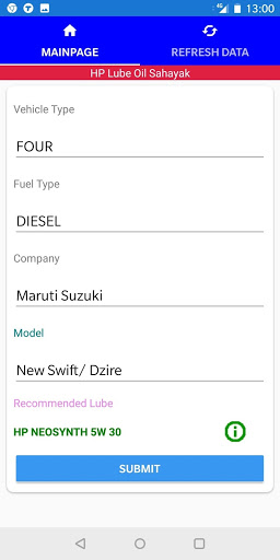 Screenshot HP Lube Oil Sahayak