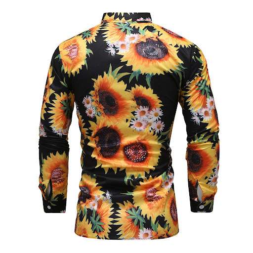 Title 5, Mens Lapel Casual Printed Shirt Stylish comfor...
