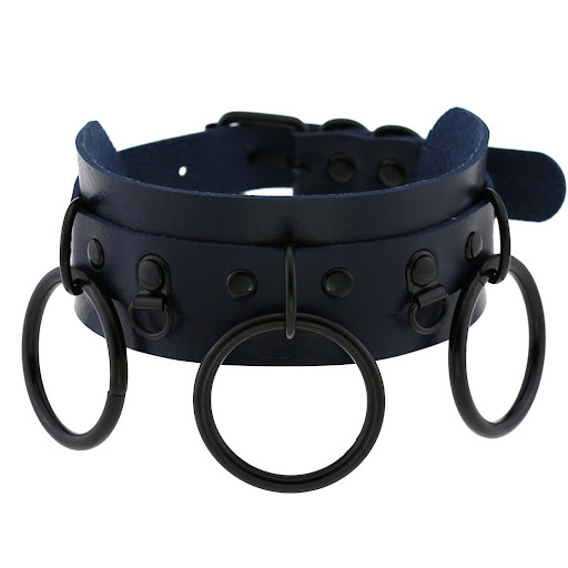 Title 10, Collier gothique en cuir PU double couche pour ...