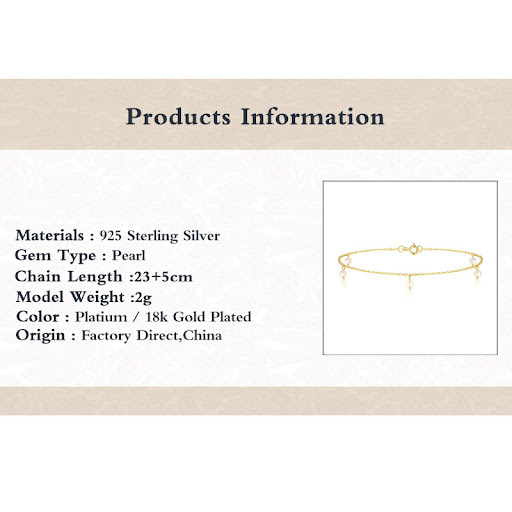 Title 2, Fashion Baroque Shaped Pearl Anklet, a stylish ...