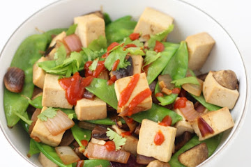 Snap Pea Tofu Stir fry